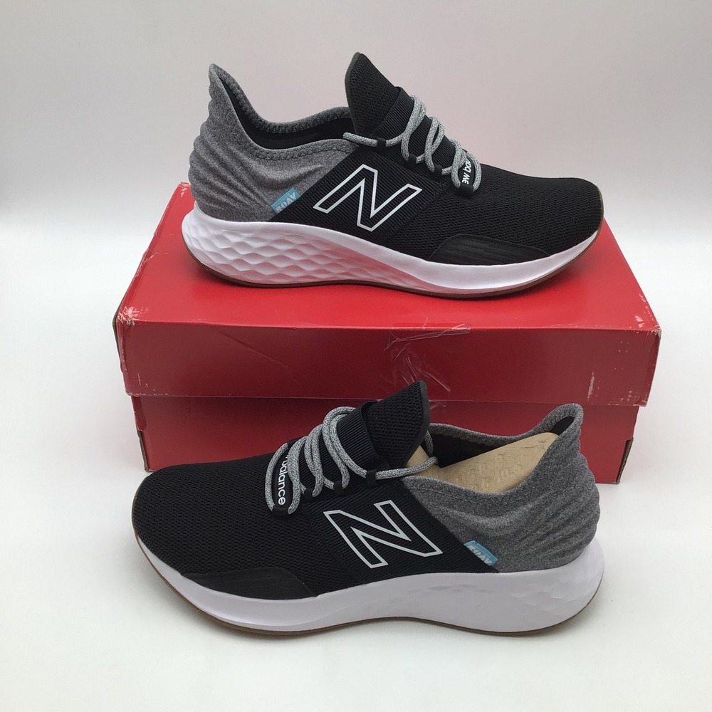 New Balance Fresh Foam Roav Tee Shirt Black Grey Womens Size 10 Sneakers NEW